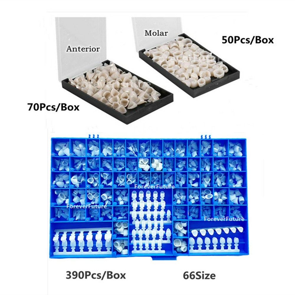 2 Type Dental Temporary Crown Box Kit Guides Premolar Molars Anterior Cuspid