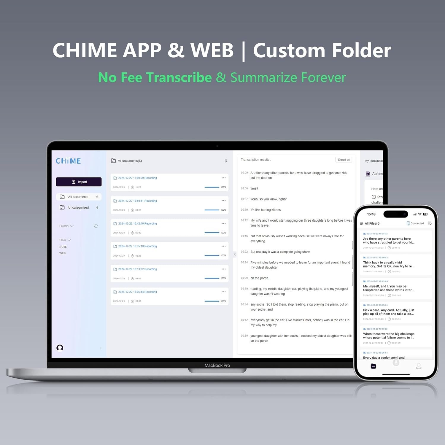 AI Voice Recorder, ｜Custom Summary｜Real-time Translation｜Wireless Charging.