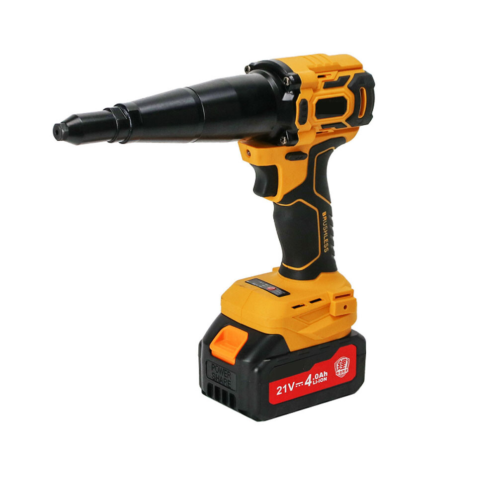 Automatic Brushless Cordless Electric Rivet Gun with 2 Battery Rivet Gun Kit