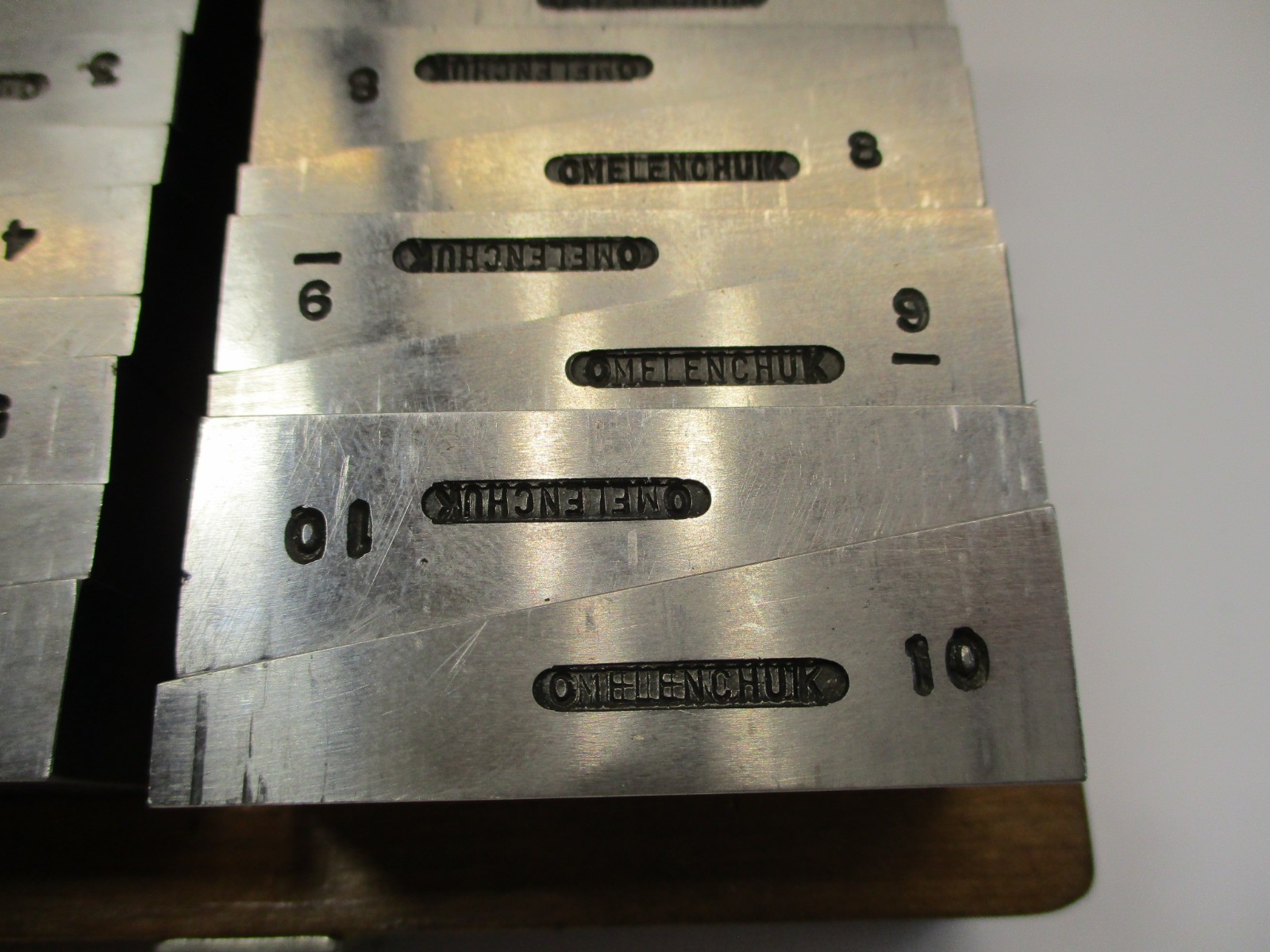 (22) Pc Angle Block Set OMELENCHUK 1° - 30° in Pairs Hard Ground Wood Case EC