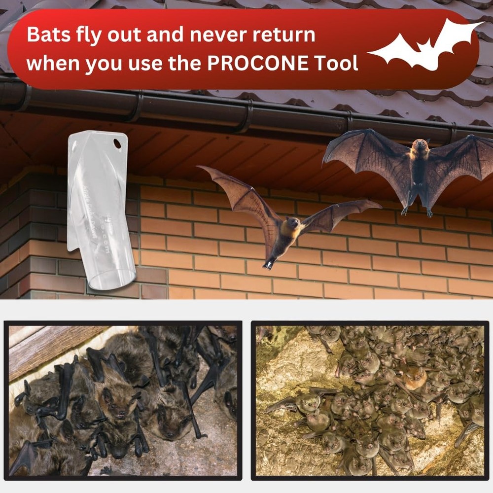 -Cone Corner Wildlife Excluder - Clear Polycarbonate -Way Exit for Bats, Bird...