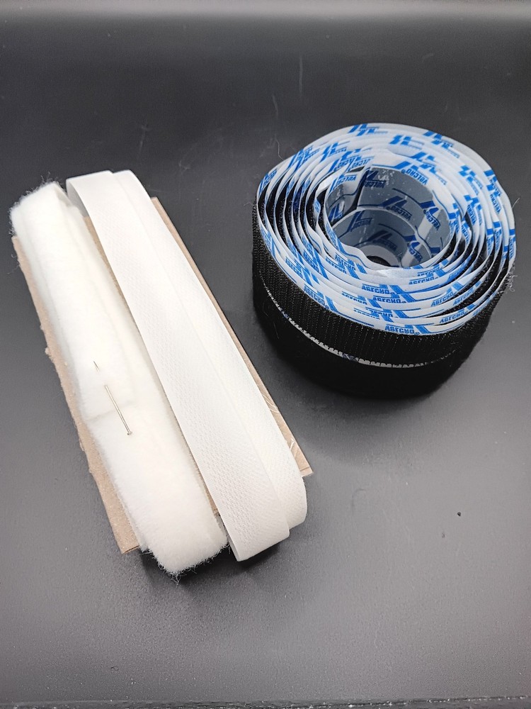 3/4 Inch Wide Hook & Loop Tape, White & Black
