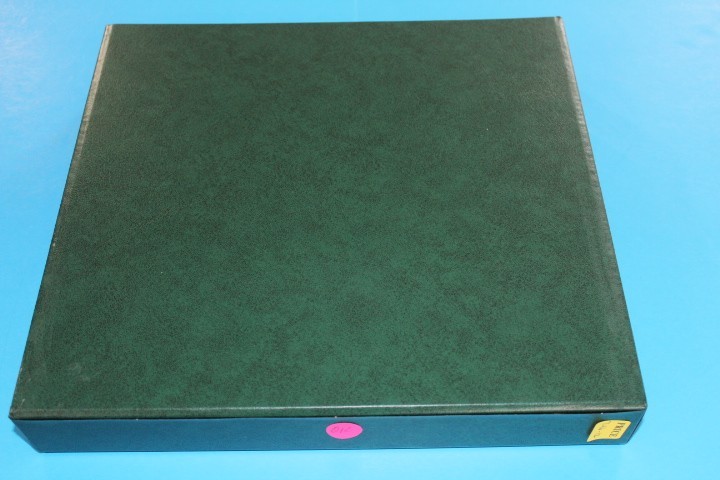 Dustcase GREEN empty for stamp binder (Lindner??) BlueLakeStamps Useful!