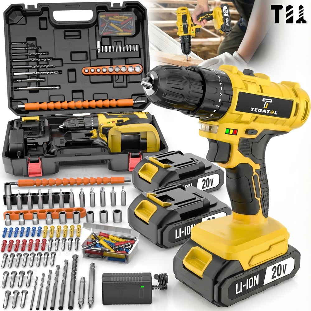 wireless electric drill set, including battery and charger