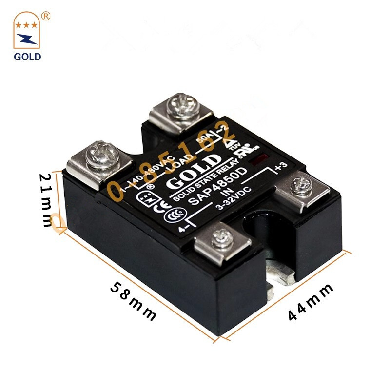 1pcs SSR Single-phase Solid State Relay SAP4850D 50A 40-480VAC DC Control AC