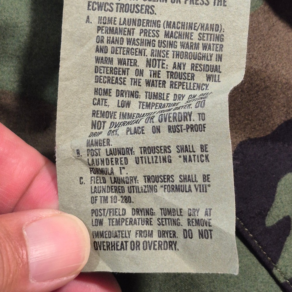 US MILITARY EXTENDED COLD WEATHER TROUSERS CAMO DRAWSTRING MEDIUM REGULAR