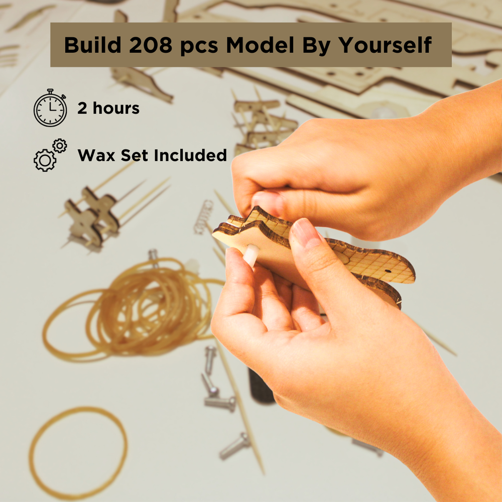 Caliber Revolver Wood Puzzle Gun