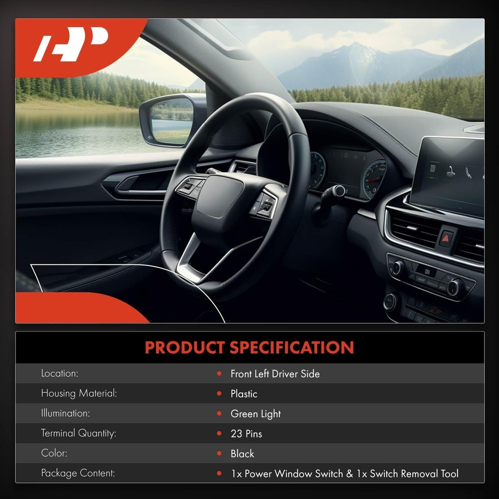 A-Premium Master Power Window Switch Compatible with Honda Ridgeline 2006 200...