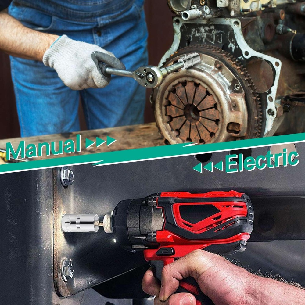 [12pcs] Durable 10mm Socket, 1/4 socket set,Shallow Socket 1/4 Inch Drive 10m...