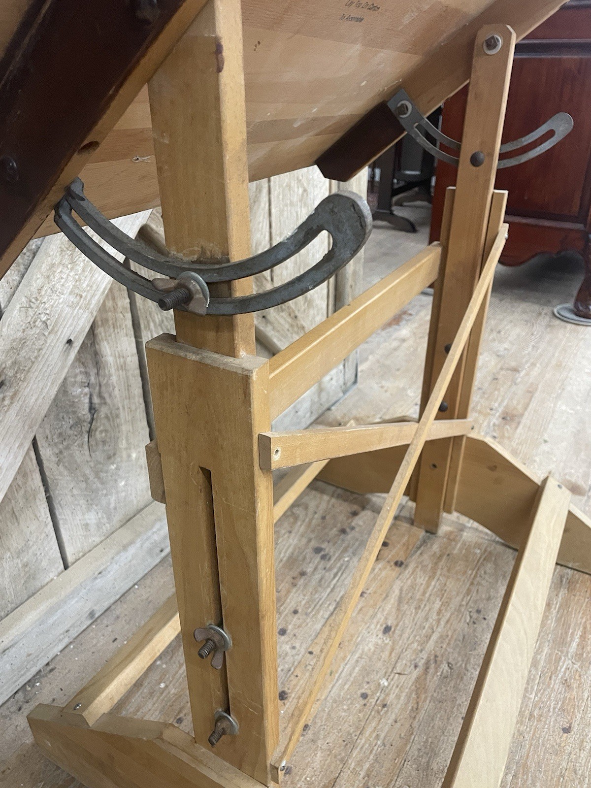 Vintage ANCO-BILT DRAFTING TABLE maple Adjustable tilt and height
