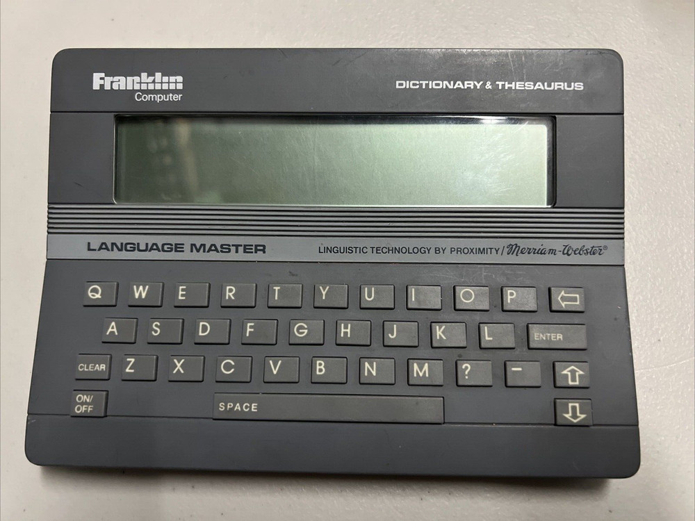 Franklin Language Master LM-2000 Gray *Tested & Working* Digital Retro 1987