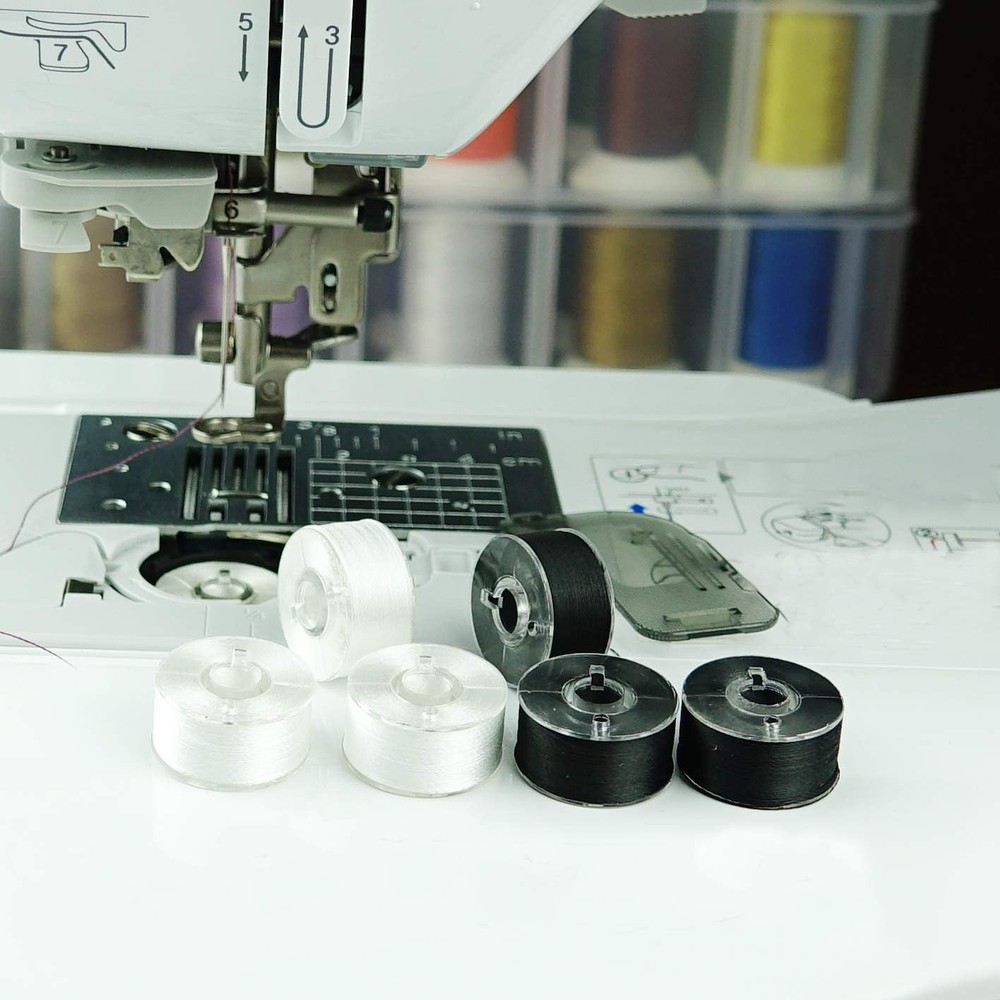 144pcs Embroidery Pre-Wound Bobbins Thread, Class 15 Type A Size SA156, Polye...
