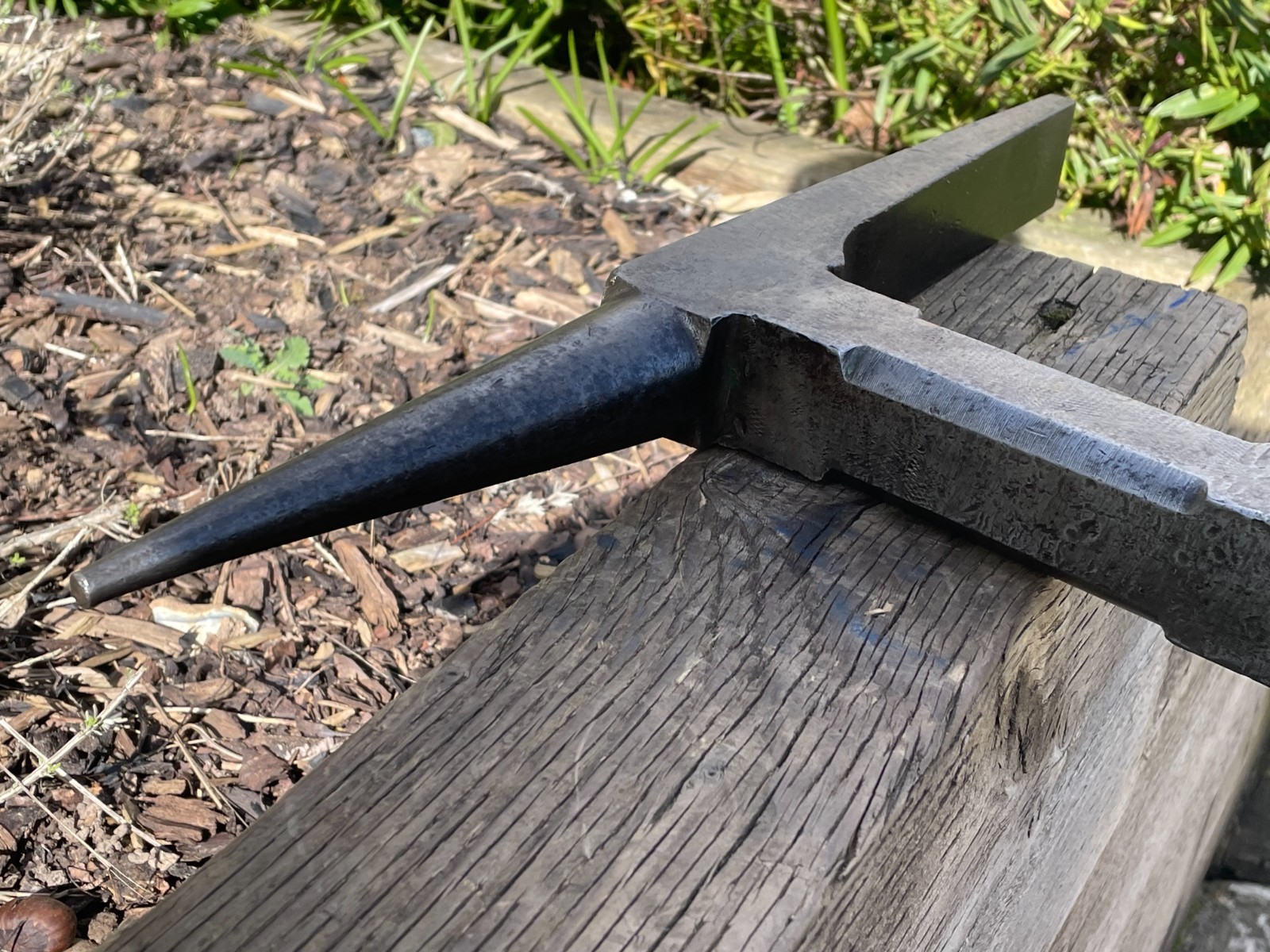 Vintage Large Blacksmiths Spike Stake Anvil Tinsmith Old Tool