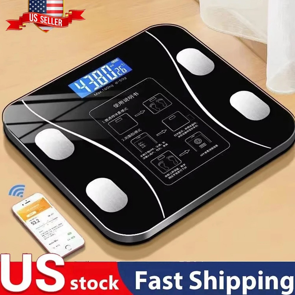Digital Body Weight Scale Backlit Display High Precision Bluetooth BathroomScale