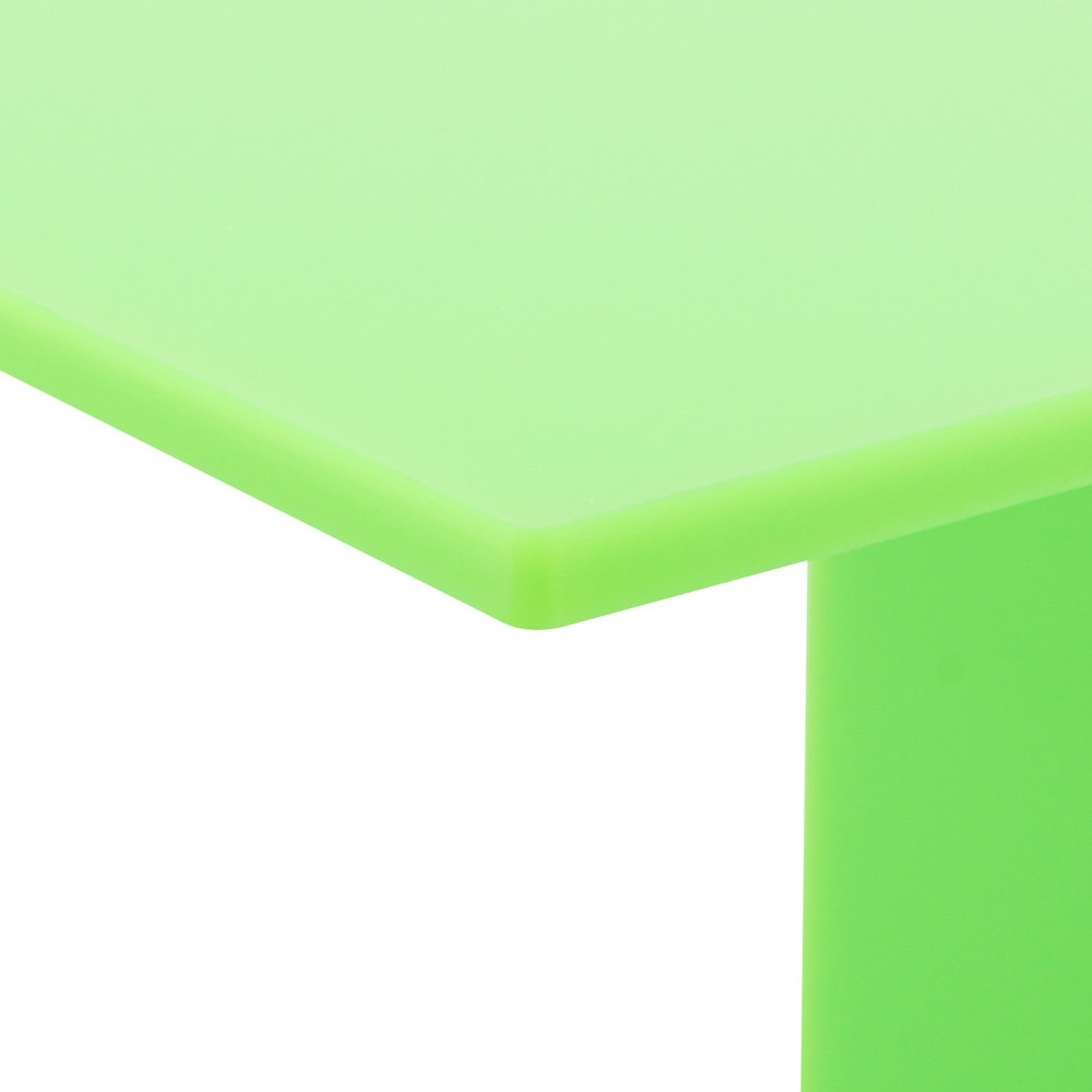 3-Tier Green Acrylic Side Table - Stylish Storage for Small Spaces