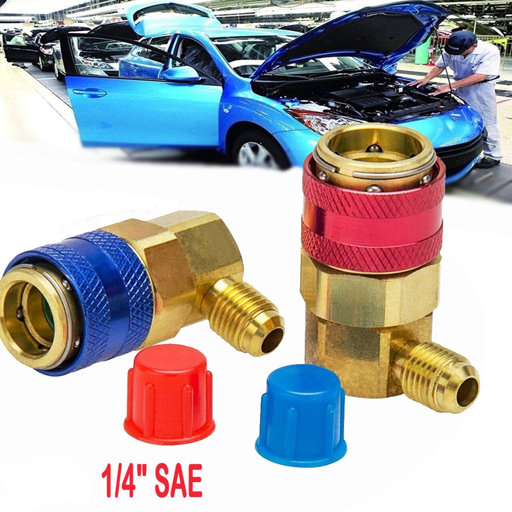 AC Manifold Gauge Hose Conversion Quick High&Low Adapter Fitting Coupler Kit