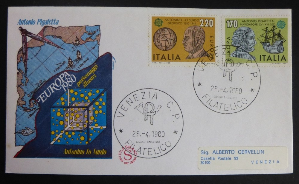 FDC - FILAGRANO - EUROPA 1980