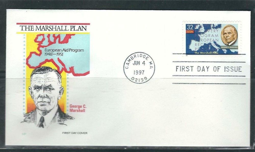 US SC # 3141 Marshall Plan FDC. HF Cachet .