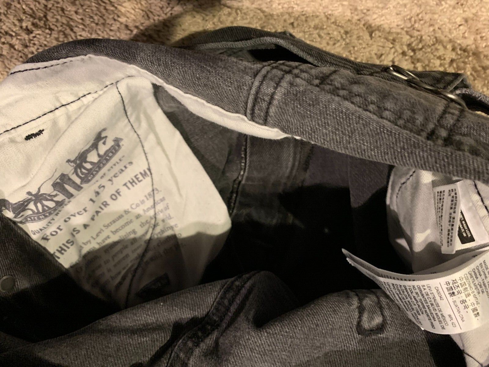 Levi's Relaxed Straight Fit Overalls Faded Gray Many Sizes NWT RT$79.50