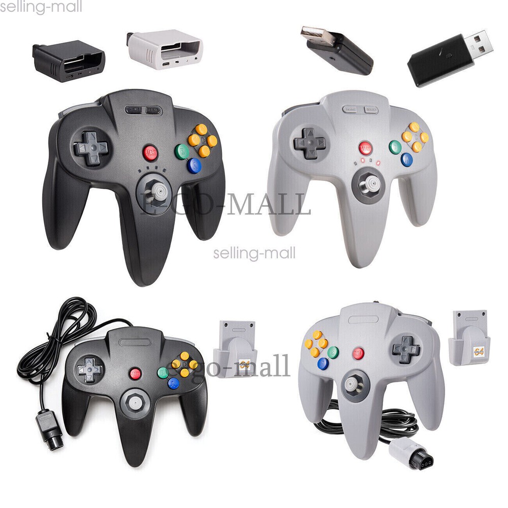 Wireless /Wired N64 Controlle Controller with Rumble Pak for N64 System Console