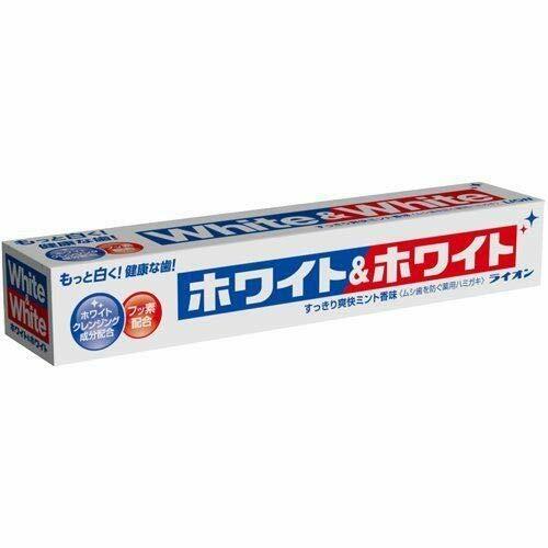 LION White & White Toothpaste (Clean Fresh Mint) 150g