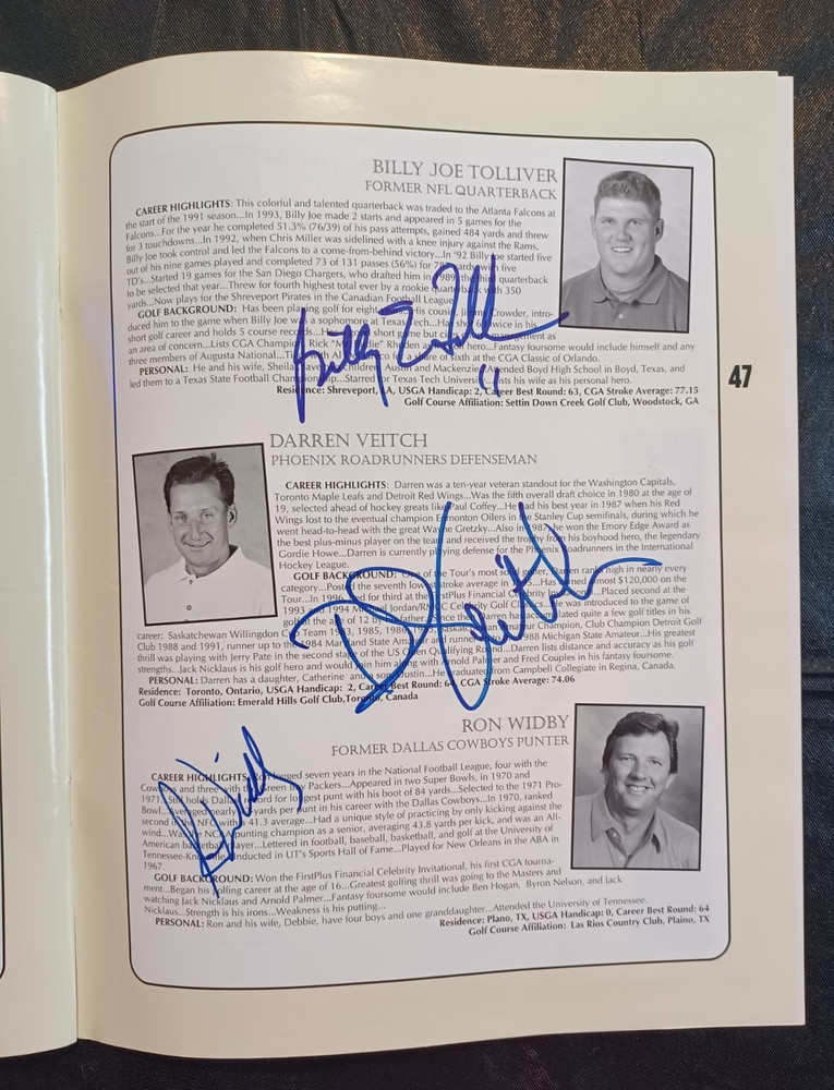 CGA Classic Chicago - SIGNED GOLF PROGRAM - HUGE AUTOGRAPH COLLECTION 1996