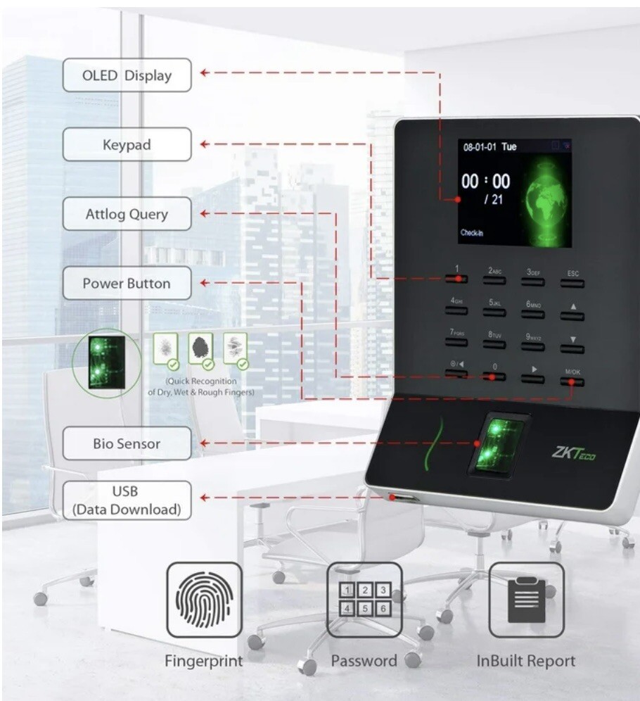 ZKTEKO WL 20 Smart Time Attendance Terminal