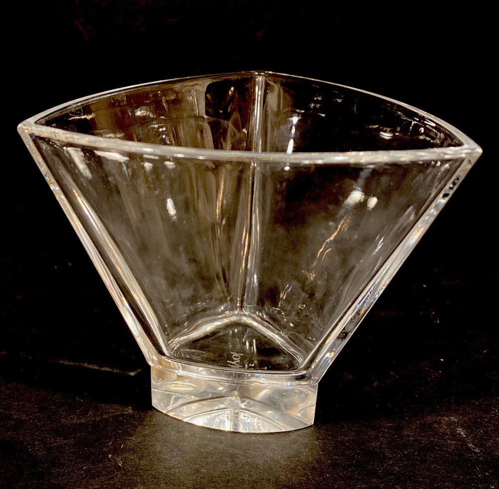 Joyjolt Off Base Triangular Crystal Two Glasses Marked