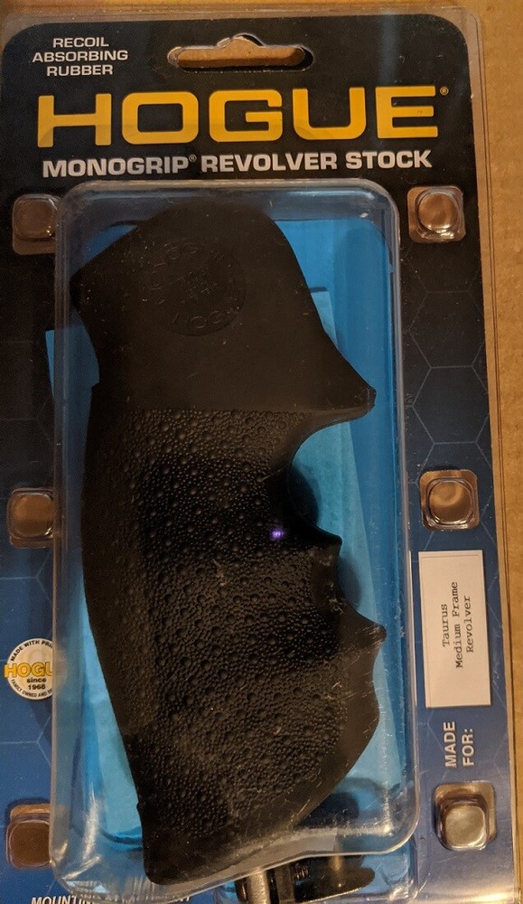 Hogue 66000 Taurus Medium & Large Frame Square Butt Black Monogrip Rubber Grip