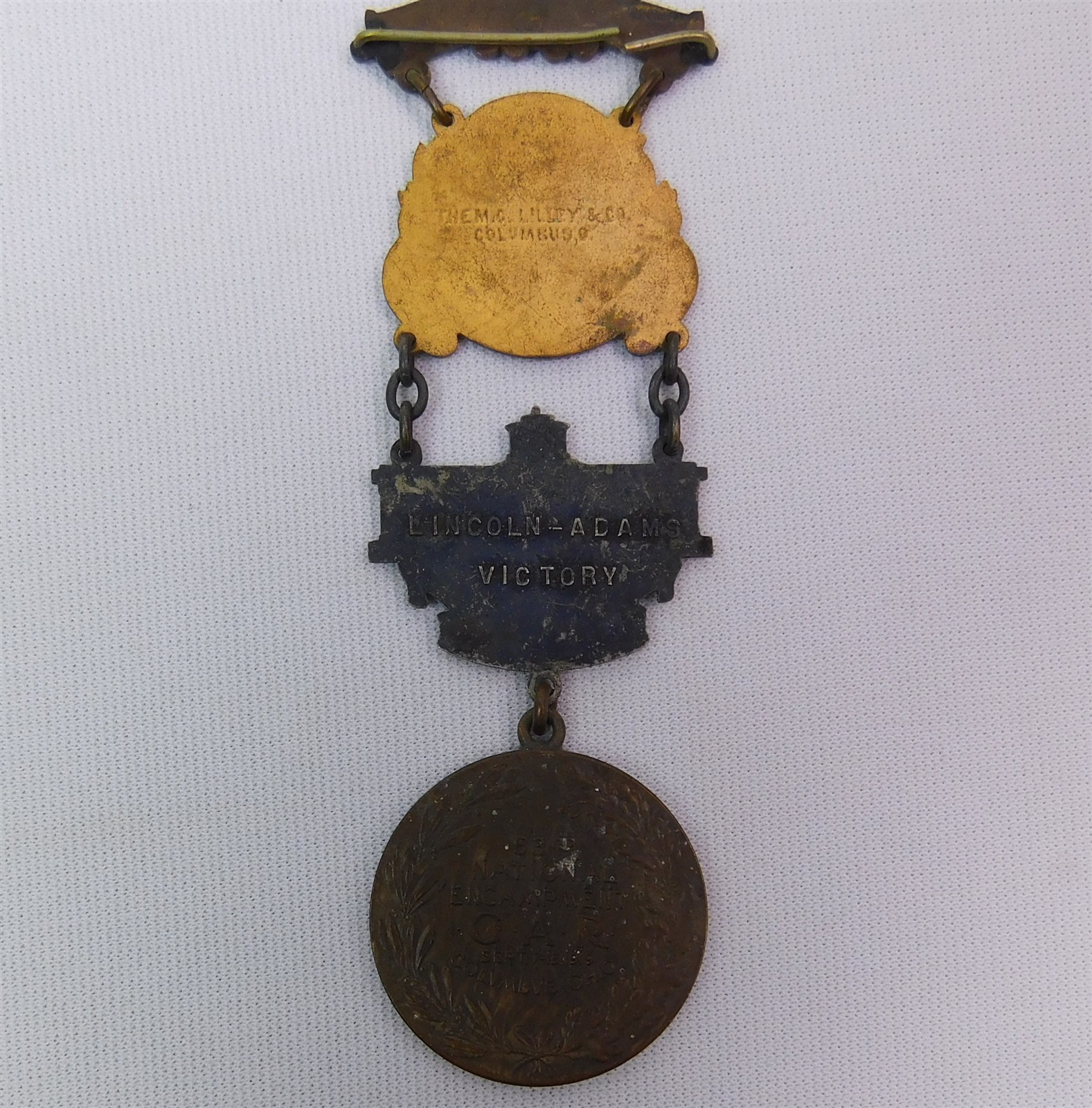 1919 GAR 53rd NATIONAL ENCAMPMENT Columbus OH REPRESENTATIVE Badge Medal Sherman