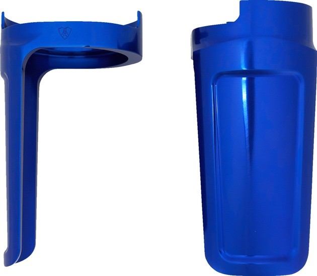 Arlen Ness Method Fork Guards Blue #120-019 Harley Davidson