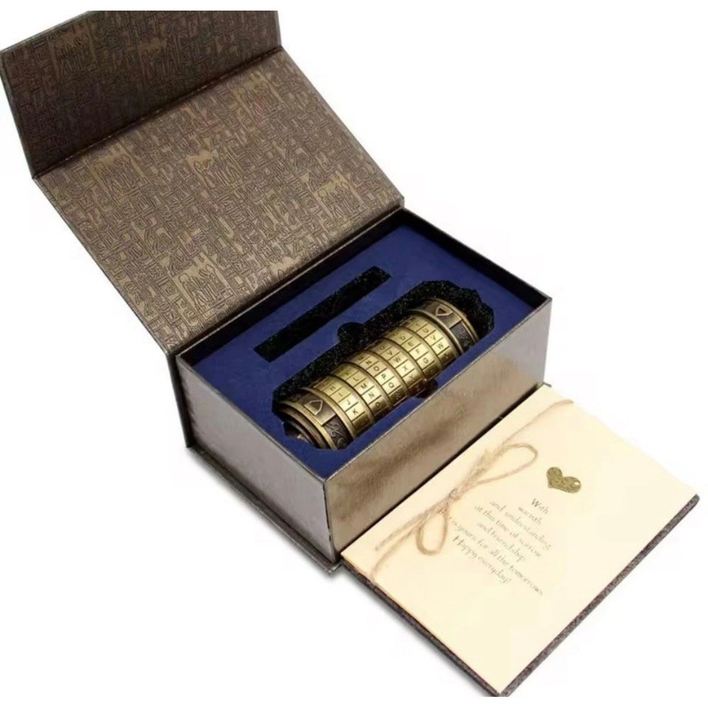 DaVinci Cryptex Puzzle Lock Box with Hidden Compartment NEW