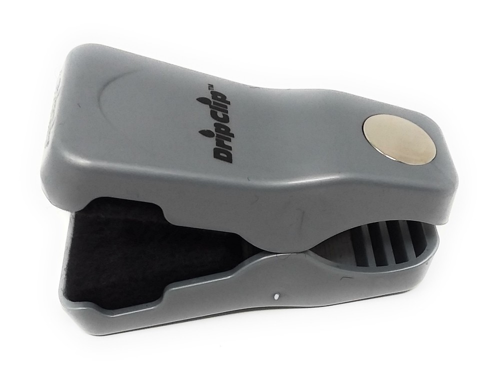 Drip Clip Dip Stick Wiper with Magnet Silver