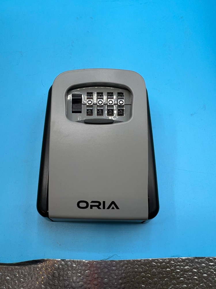 ORIA Key Storage Lock Box, 4-Digit Combination Lock Box, Wall Mounted Lock Box