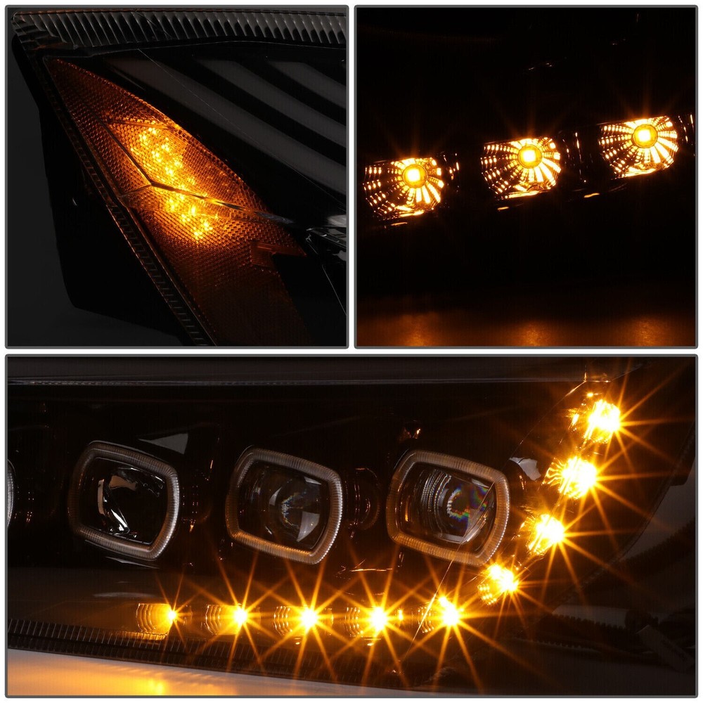 Freightliner Cascadia 2018+ Full LED Headlights DOT Approved Black Pair