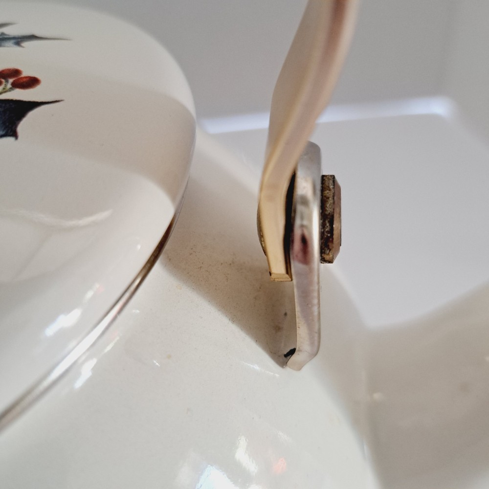 Lenox Holiday Tea Kettle Cardinal Design Enameled