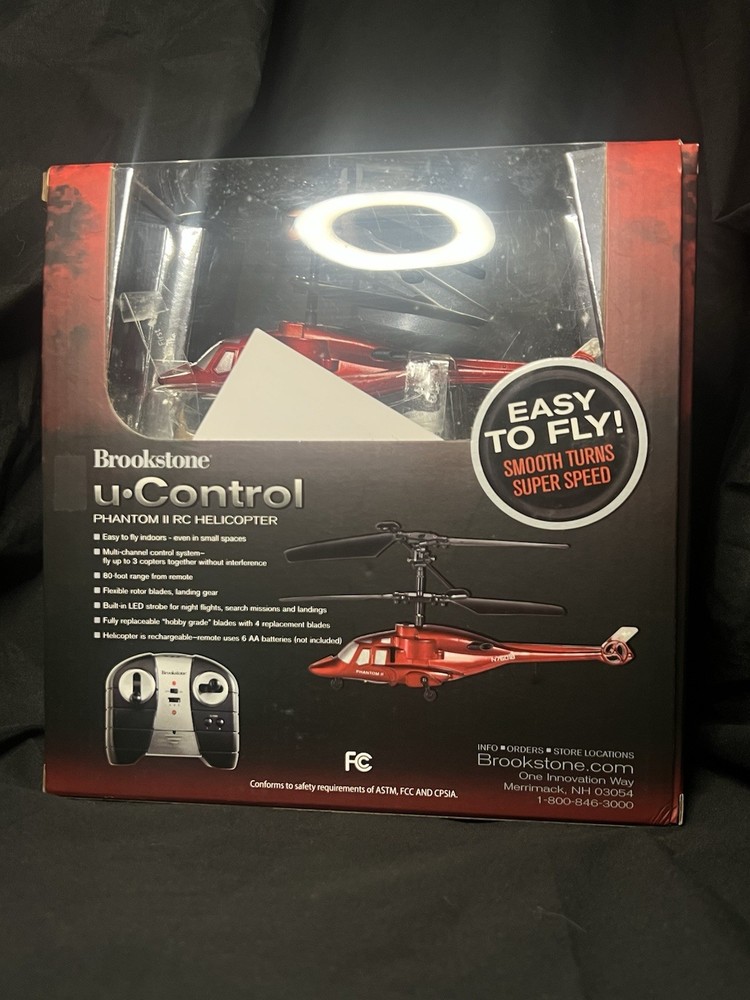 Brookstone U-Control Phantom II RC Helicopter - Remote Control - Easy to Fly