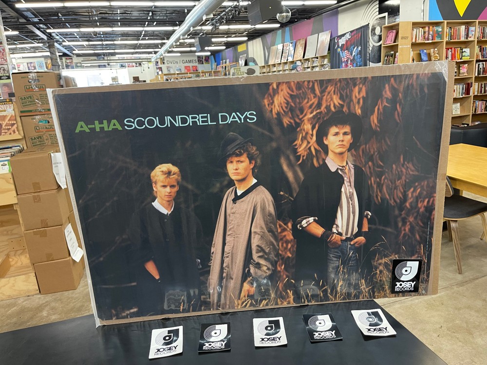 A-HA Scoundrel Days 1986 Original Promo Poster by Warner Bros