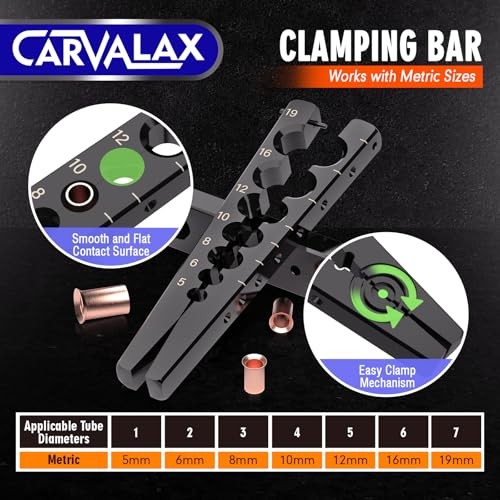 45° Eccentric Flaring Tool Kit for Copper, Brass, and Single Bar Metric