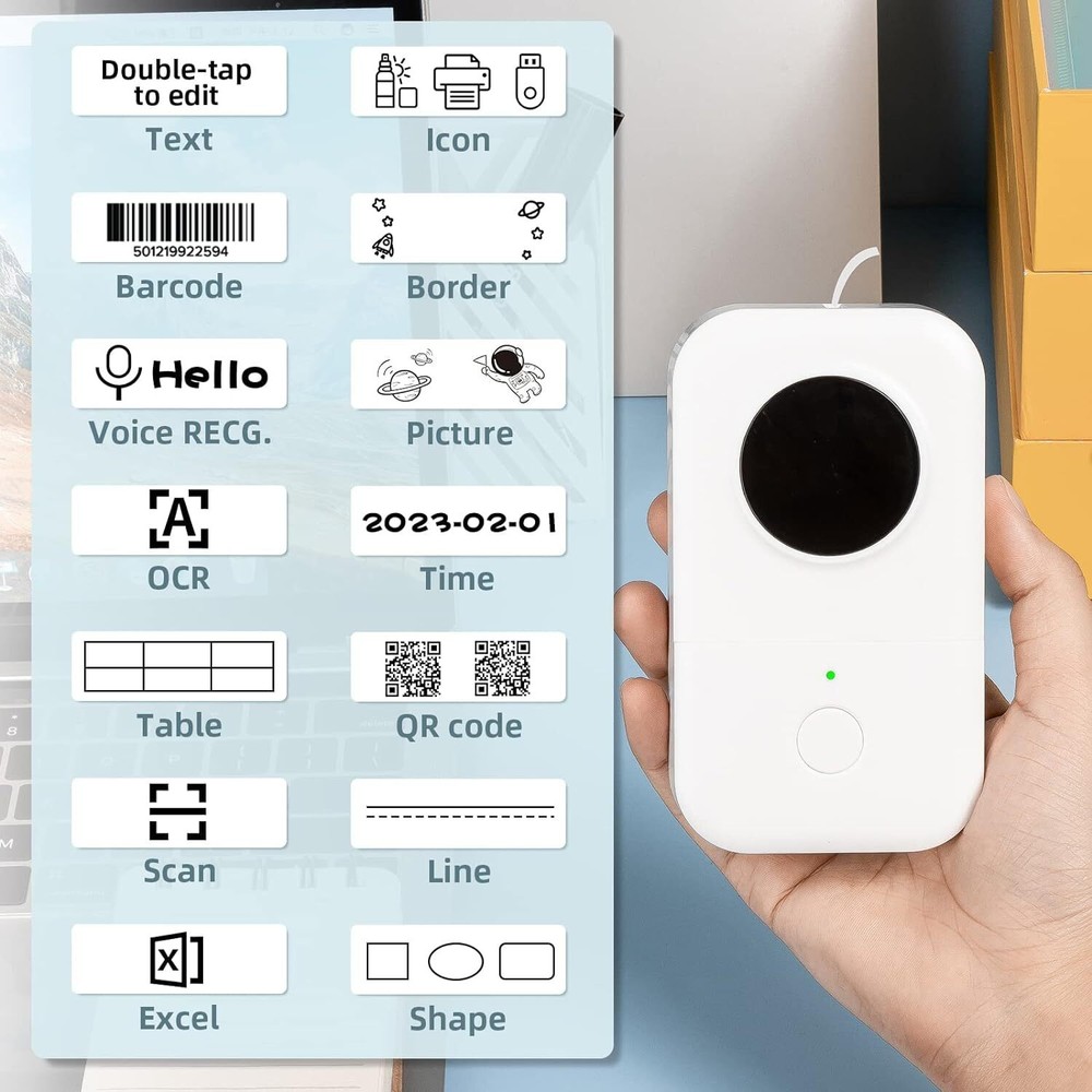 Phomemo D30 Label Maker Machine Portable Bluetooth Mini Thermal Label Printer