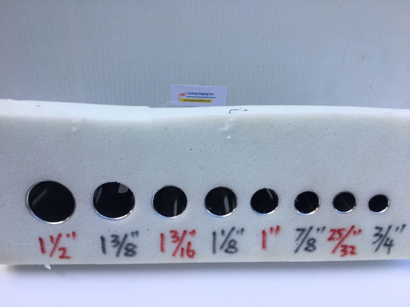 Foam Hole Cutter By Full Set 3/4". 25/32" .7/8".1".1-1/8".1-3/16".1-3/8".1-1/2"