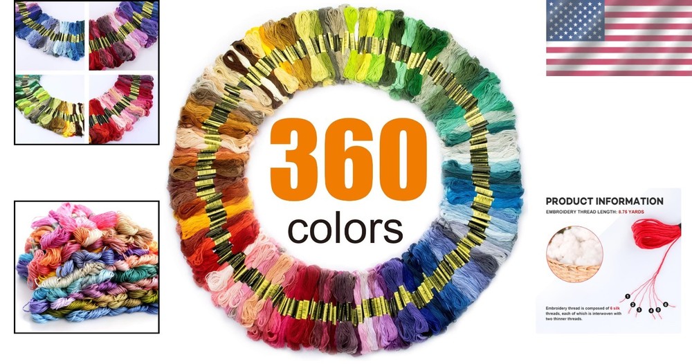 Comprehensive Sewing Thread Collection - 360 Colors