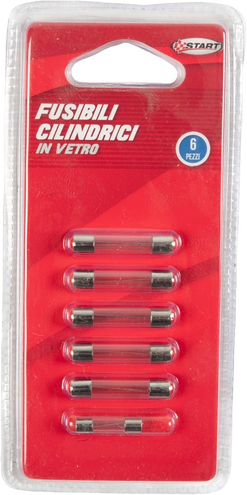 Cylindrical Car Fuses 6 Pack START