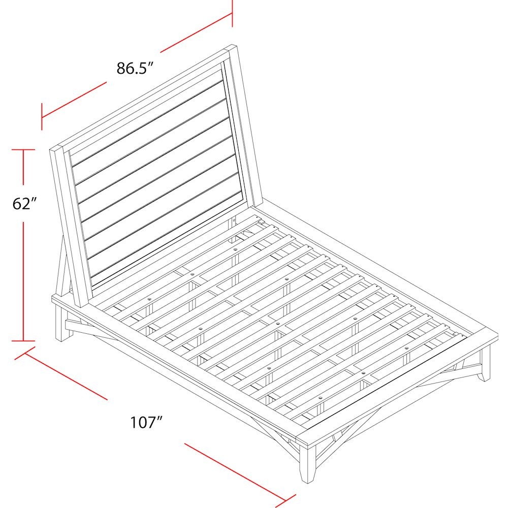 Modern Bedroom King Platform Bed with 2 Nightstands