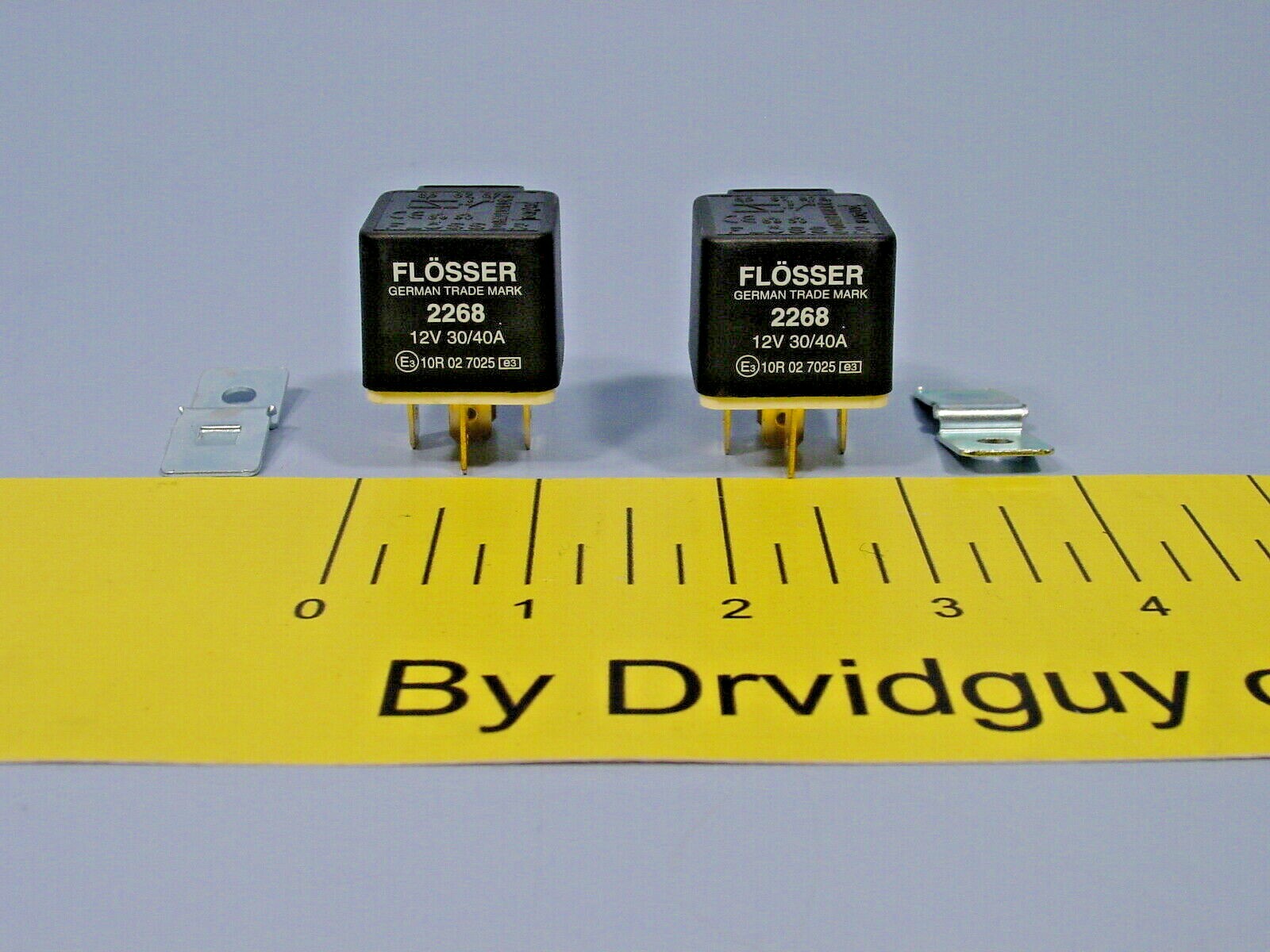 Lot of 2 Flosser 2268 Multi-Purpose Relays; 12V; 40/30A