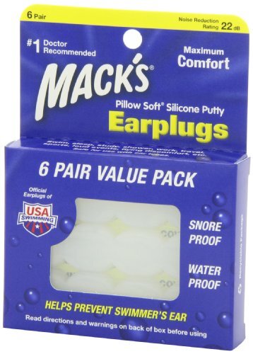 Macks Pillow Soft Silicone Earplugs Value Pack 6 Count Each