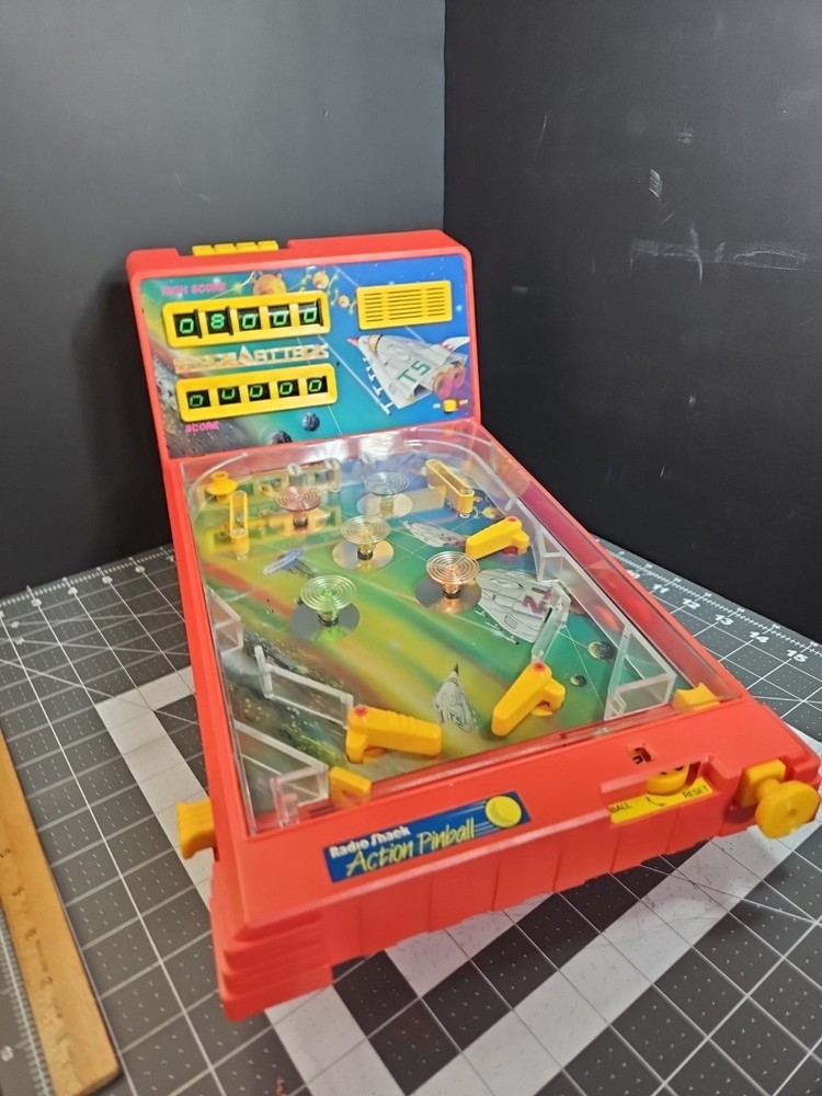 Space Attack 1989 Playtime Products Tabletop Pinball Machine No Score Function