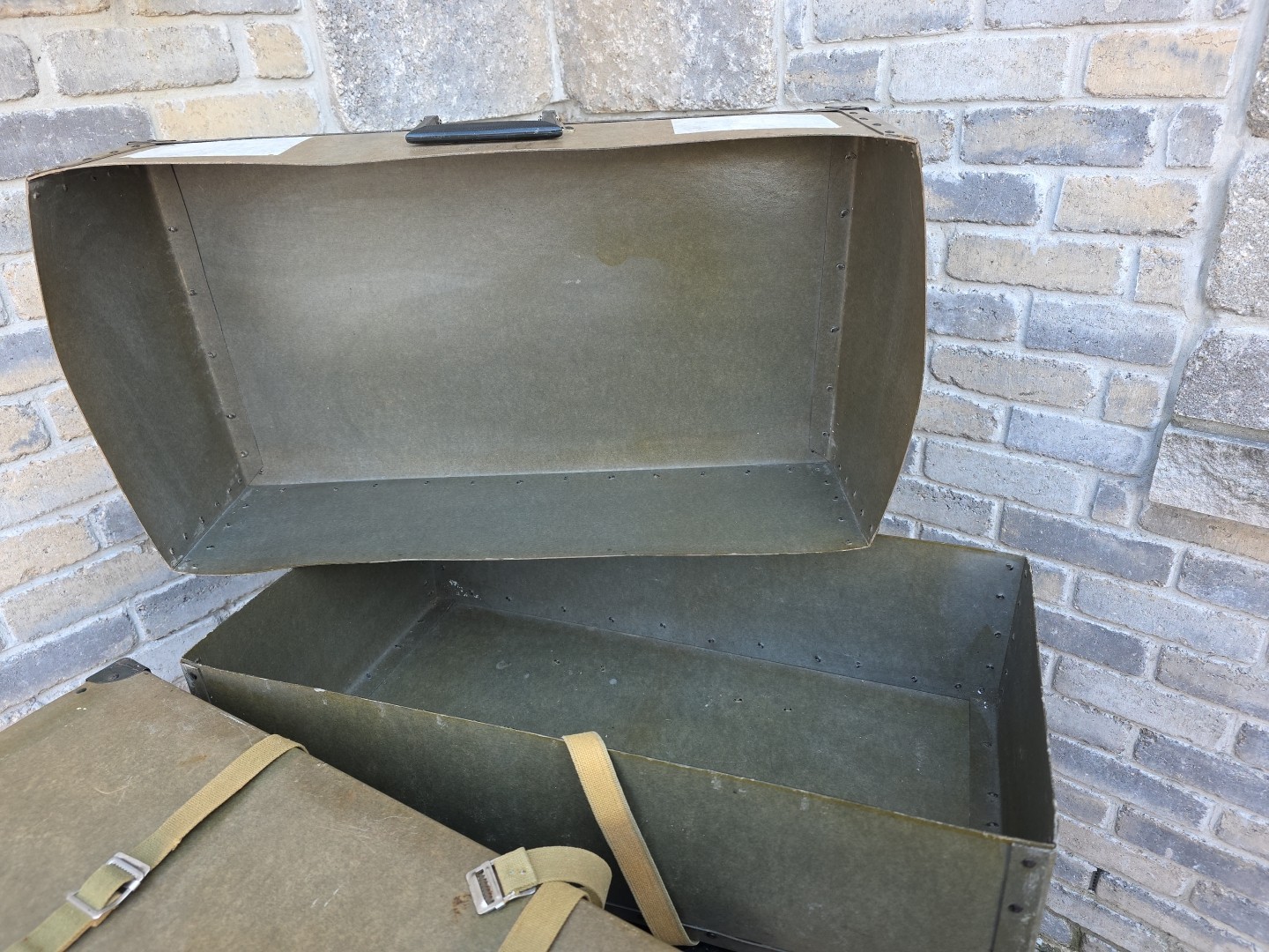 Vintage Pair of Fiber Hardware Cases 29x16x8