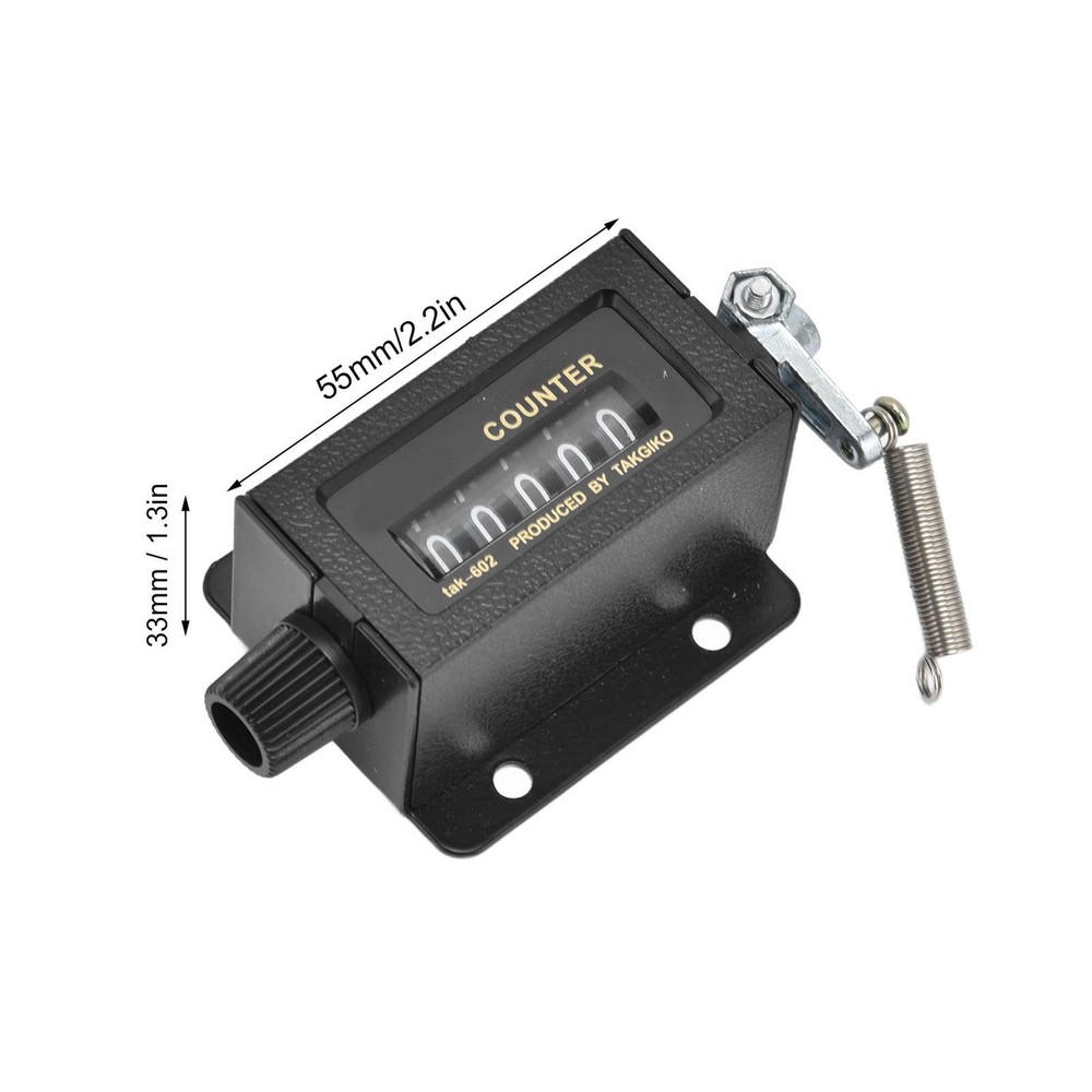 Mechanical Counter 5 Digit 0-99 Mechanical Resettable Counting Reset Function