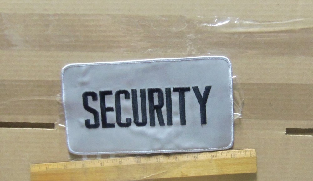 Security Embroidered Back Patch